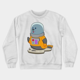 Seal Astronaut Space Crewneck Sweatshirt